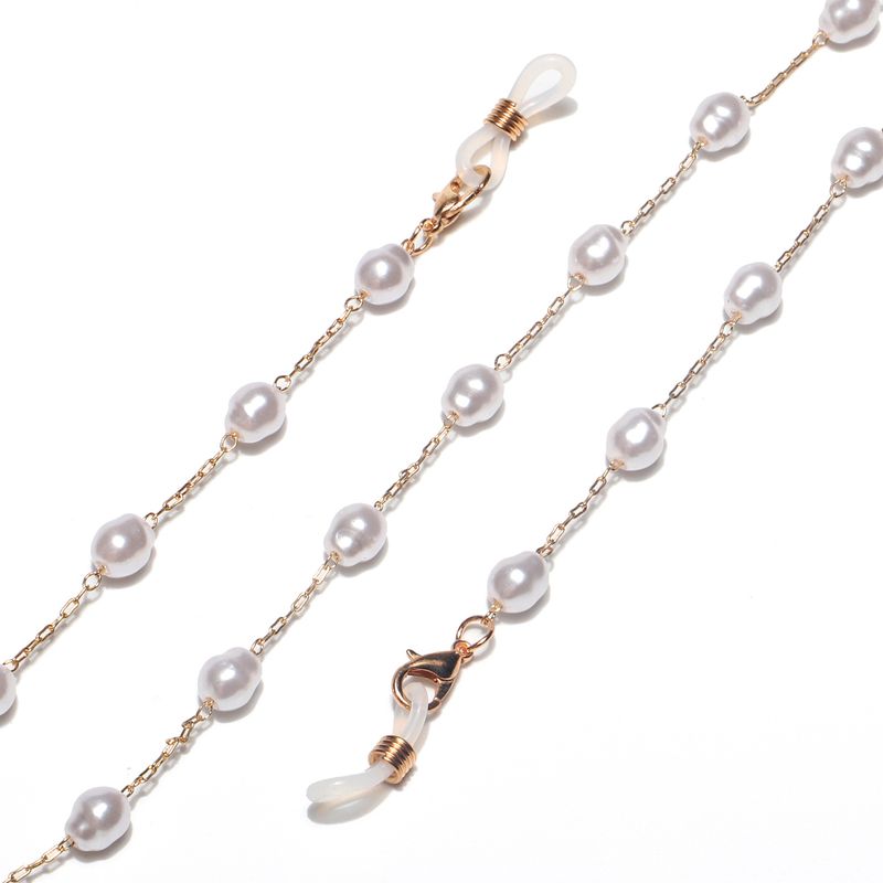 The New Deformed Pearl Golden Glasses Chain Necklace Sunglasses Anti-lost Anti-drop Glasses Rope Eye Lanyard Wholesale Nihaojewelry