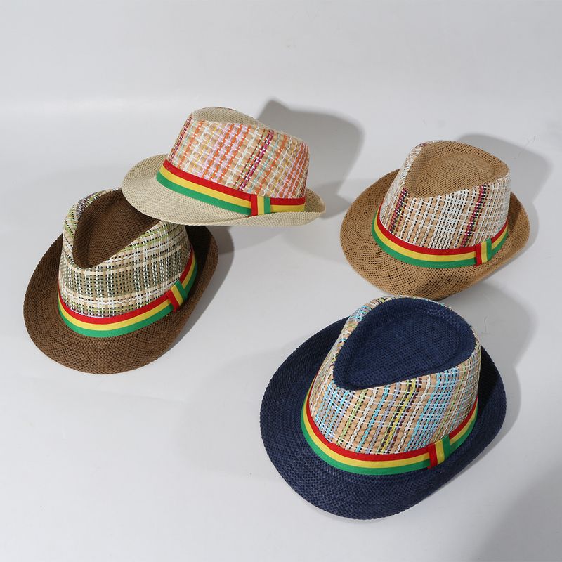 Children's Hat Summer Sun  Jazz Top Hat Summer Straw Hat Fashion Women's Hat Wholesale Nihaojewelry