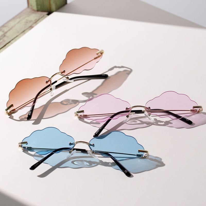 Borderless Cloud Sunglasses Candy Summer Color Concave Shape New Sunglasses Wholesale Nihaojewelry