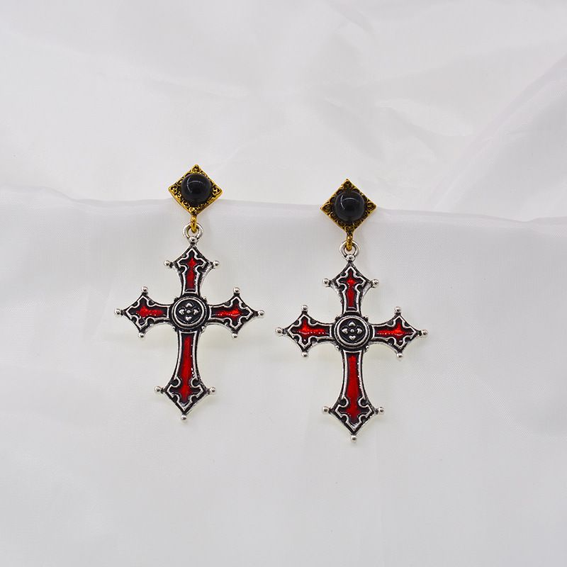 Simple Style Simple Cool Handsome And Exaggerated Cross Ear Bone Earrings Wholesale Nihaojewelry