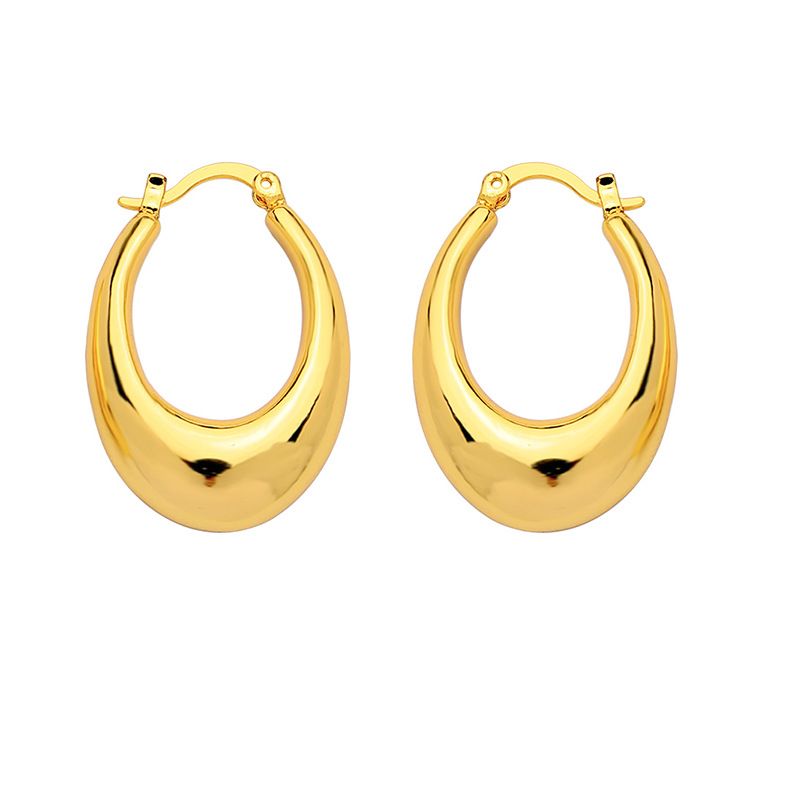 Minimalist Ring Earrings Water Drop Glossy Design Earring Wholesale Nihaojewelry