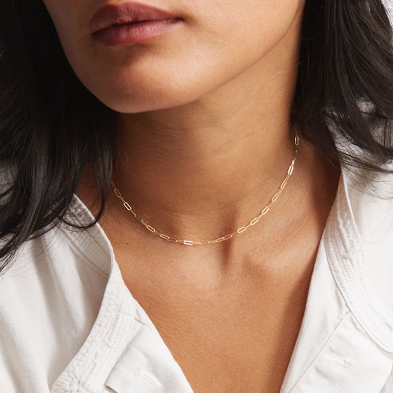 Emanco Europäische Und Amerikanische Mode Kurze Schlüsselbein Kette Weibliche Persönlichkeit Kette Halskette Edelstahl Plattiert 14 Karat Gold Halskette