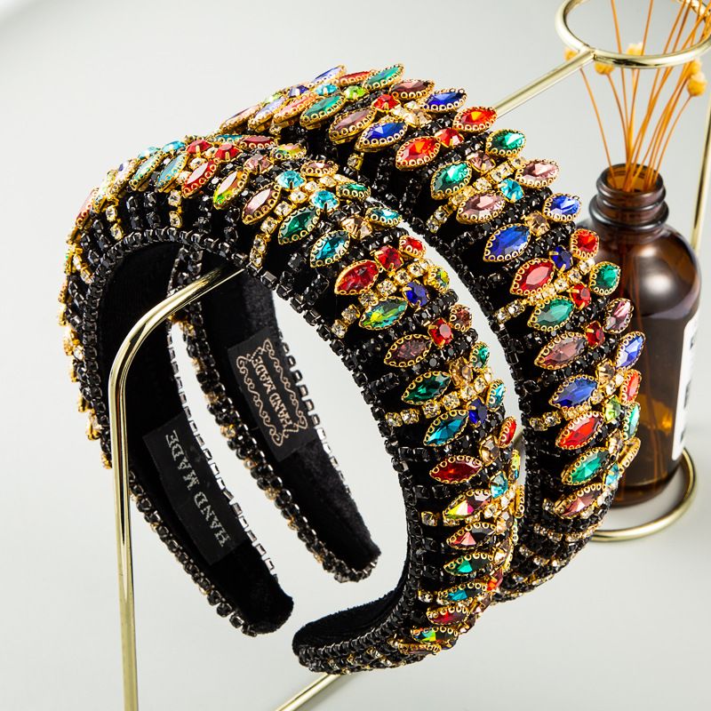 Fashion Sponge  Inlaid With Rhinestones Headband  Wholesale Nihaojewelry