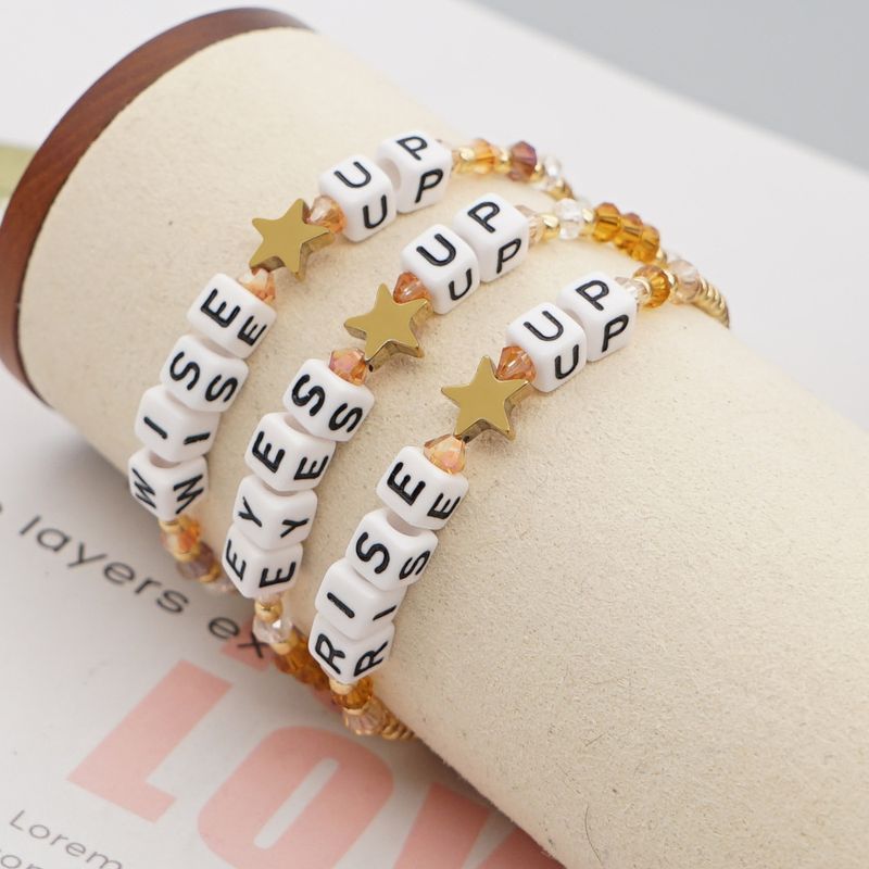 Korea Fashion Crystal Letter Niche Star Jewelry Bracelet For Women Nihaojewelry