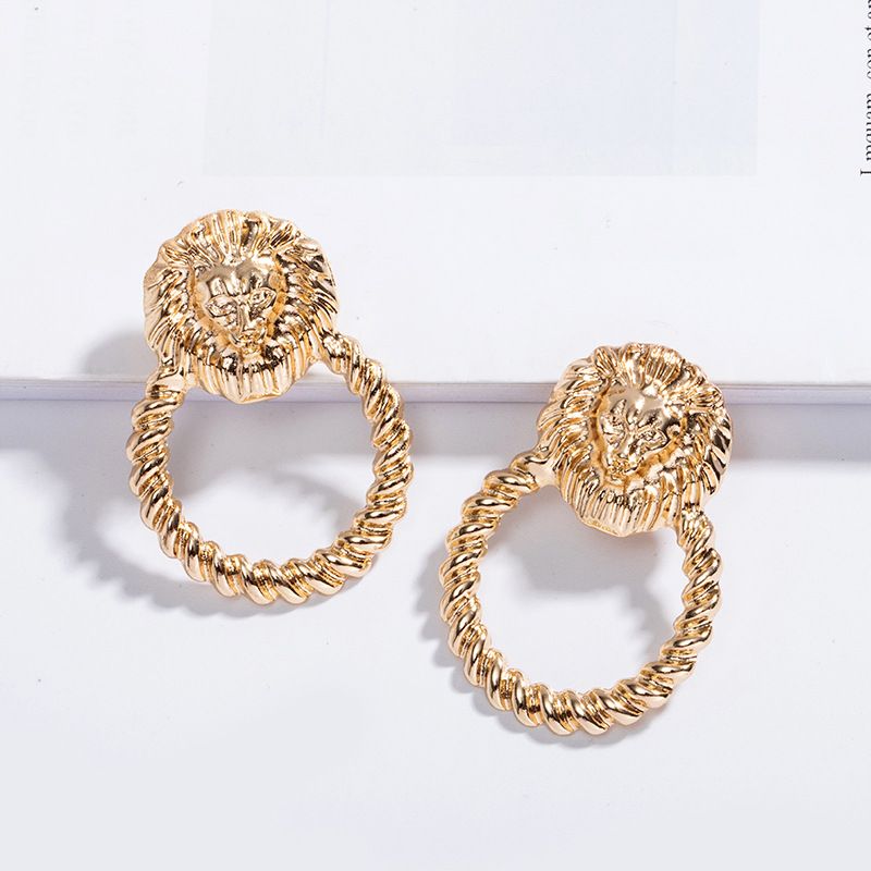 Lion  Retro Fashion Trend Earrings Wholesale Nihaojewelry