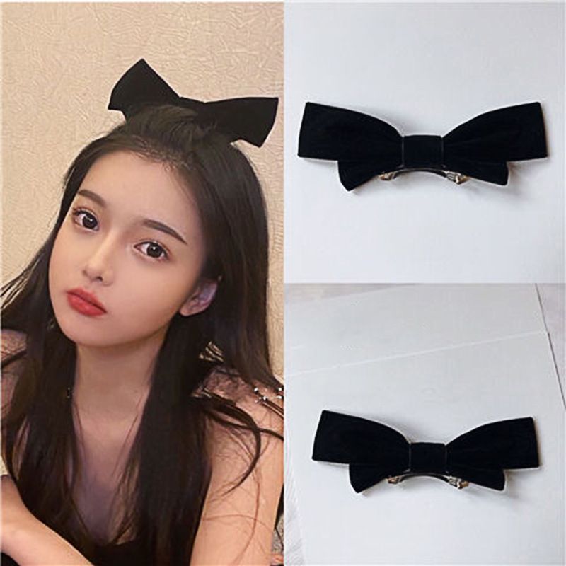 Bowknot Woolen Hairpin Back Head Top Clip Hairpin Simple Headdress Wholesale Nihaojewelry