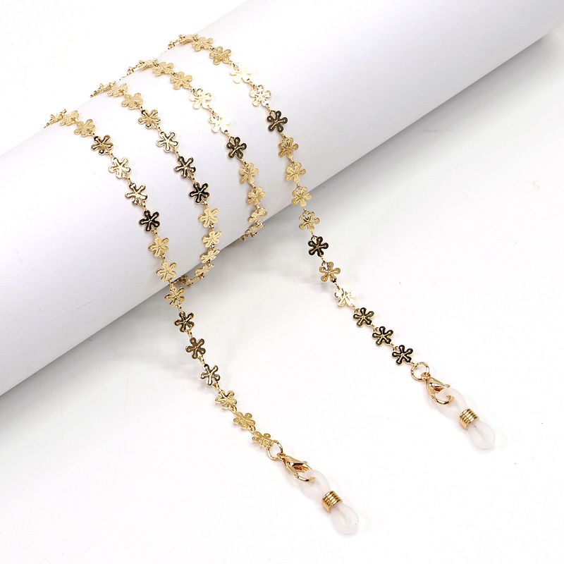 Non-slip Metal Glasses Rope Gold Copper Chain Plum Blossom Handmade Chain Glasses Chain Wholesale Nihaojewelry