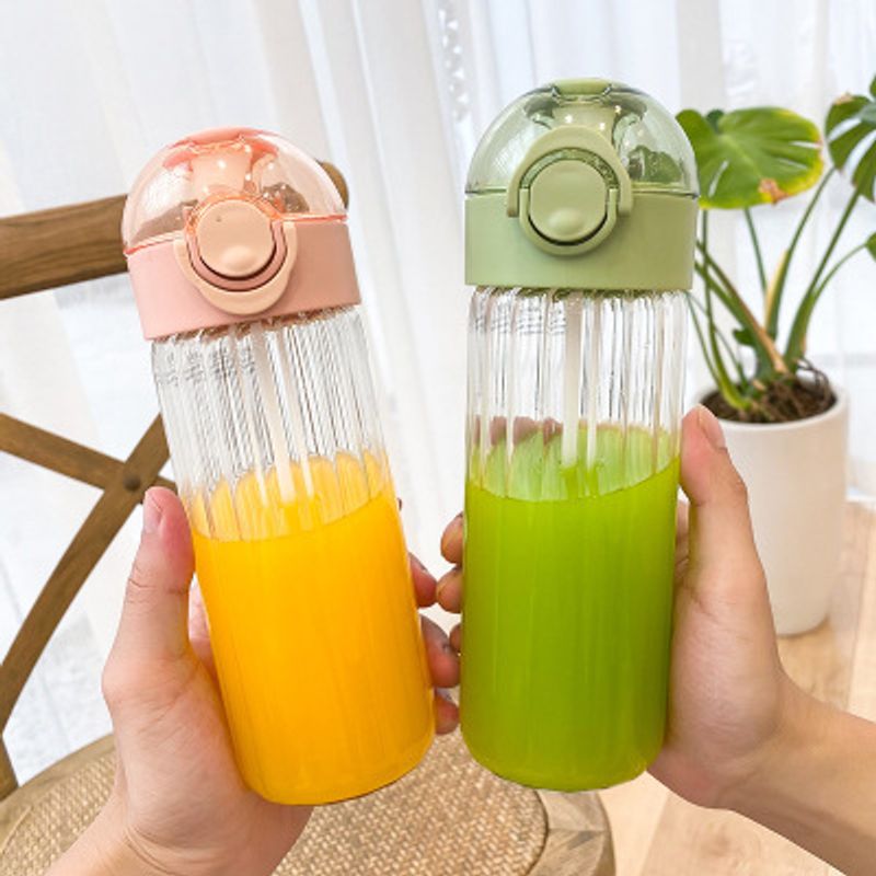 Simple Pop-lid Glass Heat-resistant Large-capacity Straw Cup For Pregnant Women Casual Trend Drinking Cup