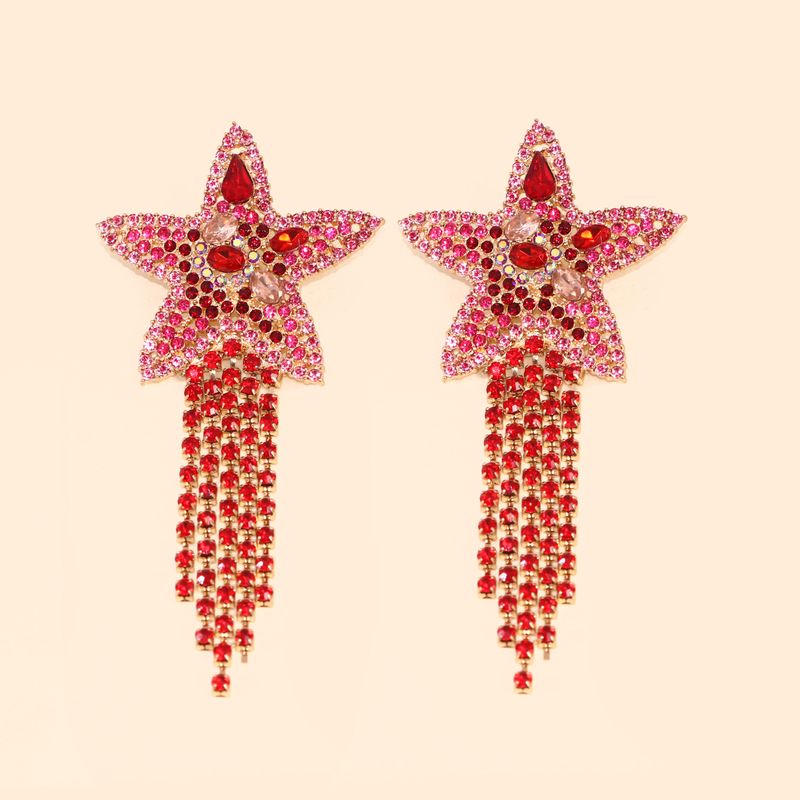 Hot Sale Fashion New Starfish Star Tassel Earrings Jewelry Wholesale Nihaojewelry