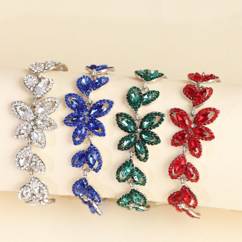 Bijoux De Mode Créatif Alliage Diamant Feuille Bracelet En Gros Nihaojewelry