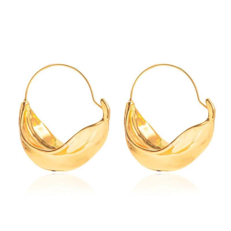 Ins Internet-promi Heiße Ohrringe Ohrringe Europäische Und Amerikanische Neue Unregelmäßige Ohrringe Metall Blumen Körbe Übertriebene Ohrringe Großhandel
