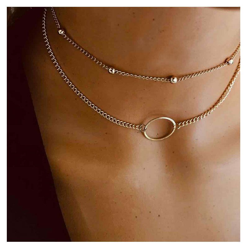 Wholesale Jewelry Fashion Geometric Alloy Iron Pendant Necklace