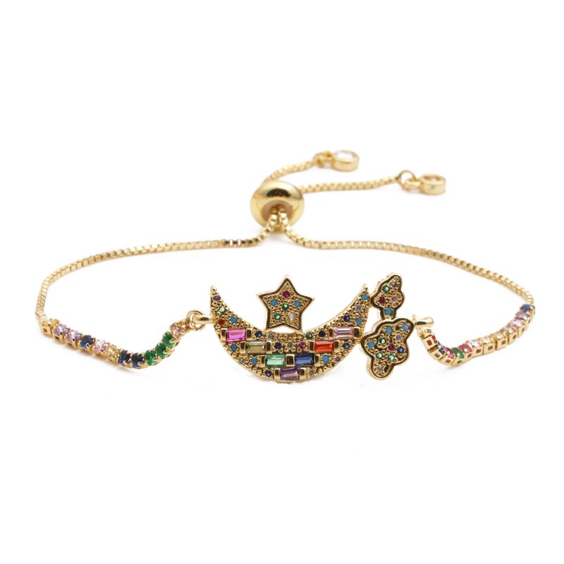 Fashion Jewelry Copper Micro-set Zirconium Pirate Ship Adjustable Bracelet Wholesale Nihaojewelry