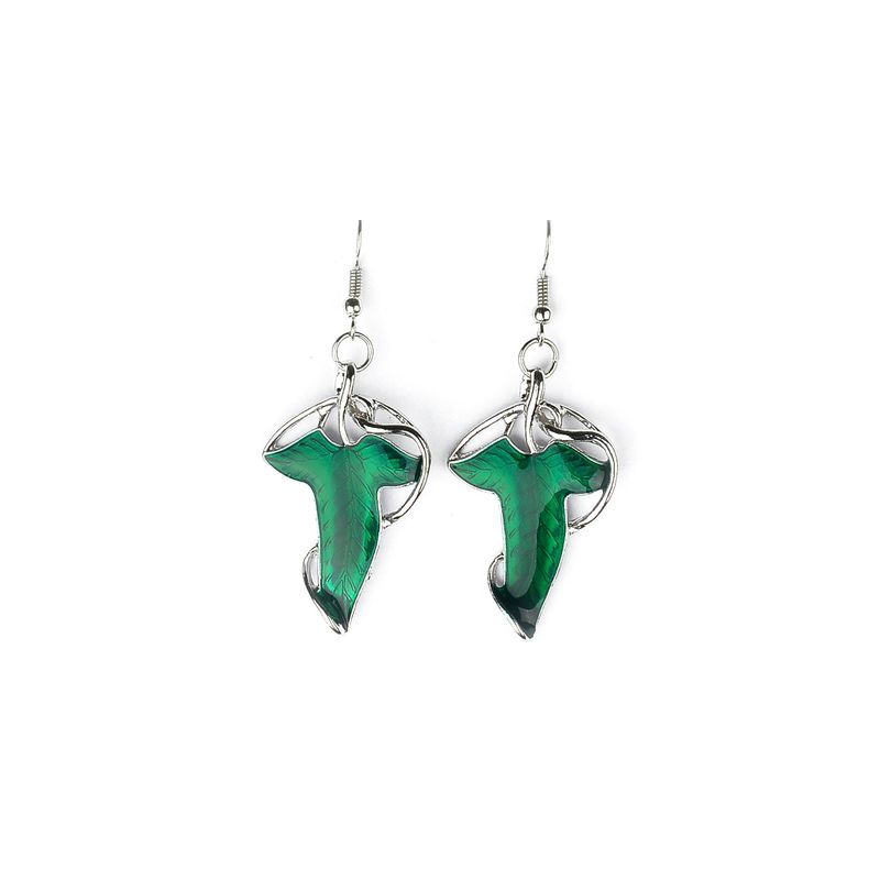 Fashion New Simple Style  Ring King  Green Leaf Earring Wholesale Nihaojewelry