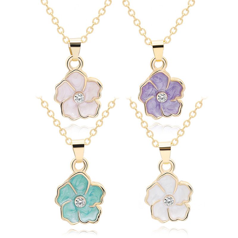 Nouveau Collier Couleur Mignon Soleil Fleur Collier Clavicule Chaîne Fleur Collier Ornement En Gros Nihaojewelry