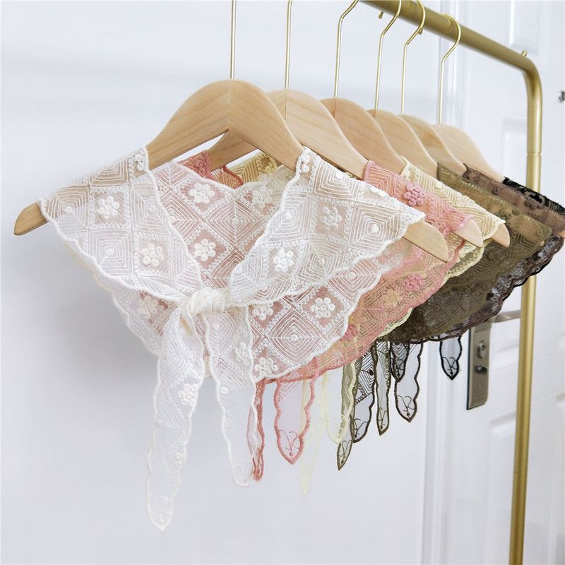 New Lace Embroidered Triangle Scarf Spring And Summer Korean Fashion Scarf Headband Wholesale Nihaojewelry