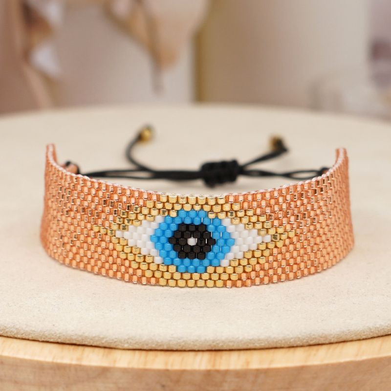 Europäisches Und Amerikanisches Mode Armband Weibliche Miyuki Antike Reis Perlen Gewebt Glücks Augen Ethnischen Stil Hand Gefertigten Schmuck