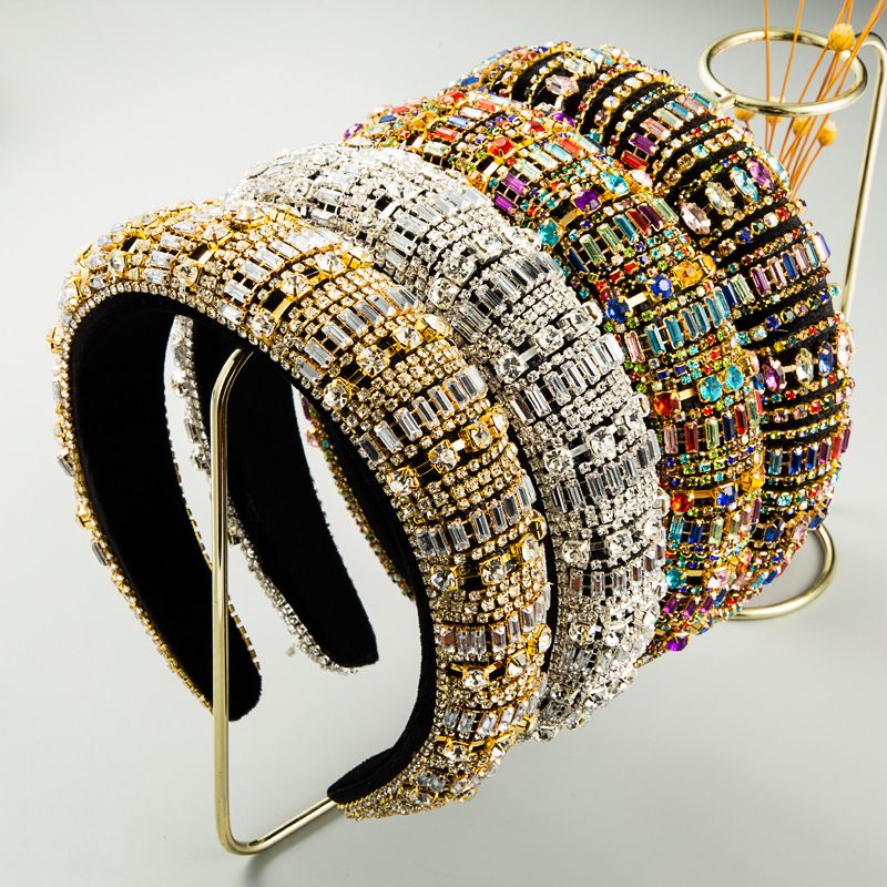 Baroque Style Sponge Rhinestone Headband Party Hair Accessories Wholesale Nihaojewelry