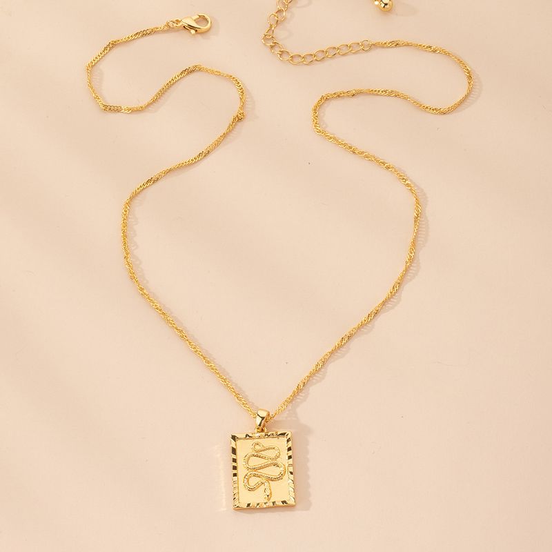 Fashion Golden Fashion Simple Wild Snake Pendant Necklace For Women