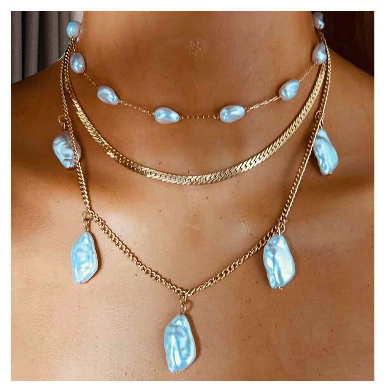 Bohemian Simple Shaped Pearl Necklace For Women Wholesale