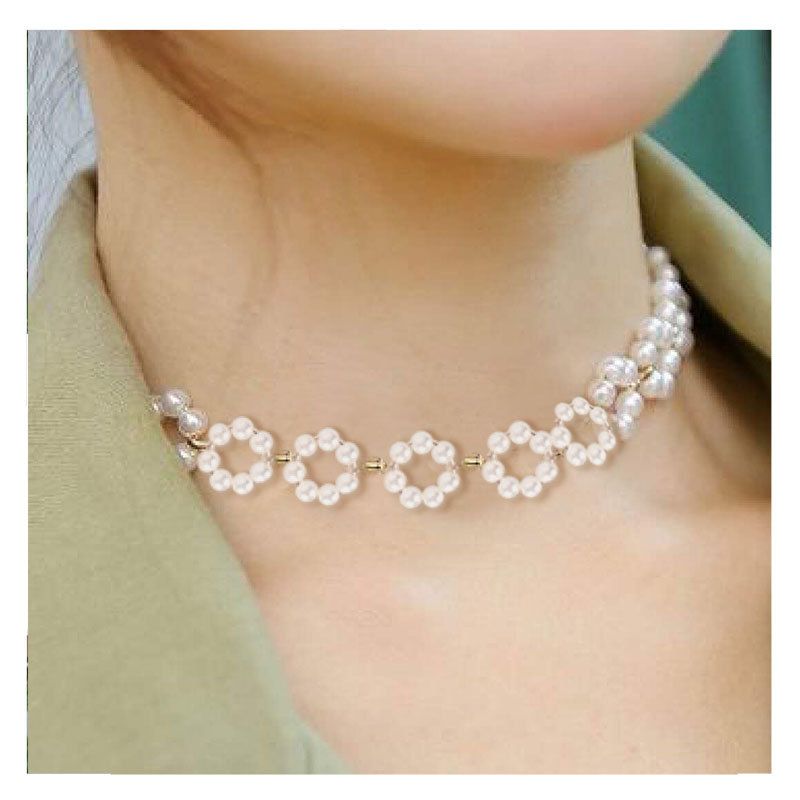 Bohemian Style Pearl Simple Choker Necklace For Women Wholesale
