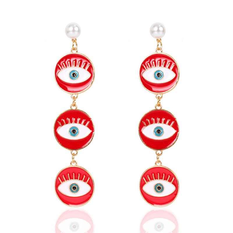 Retro Alloy Geometric Round Eye Earrings Bohemian Style Earrings Wholesale Nihaojewerly