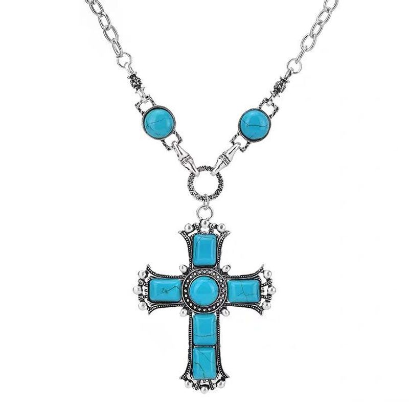 Mode Einfachen Metall Kreuz Legierung Halskette Für Frauen Hot-saling Großhandel