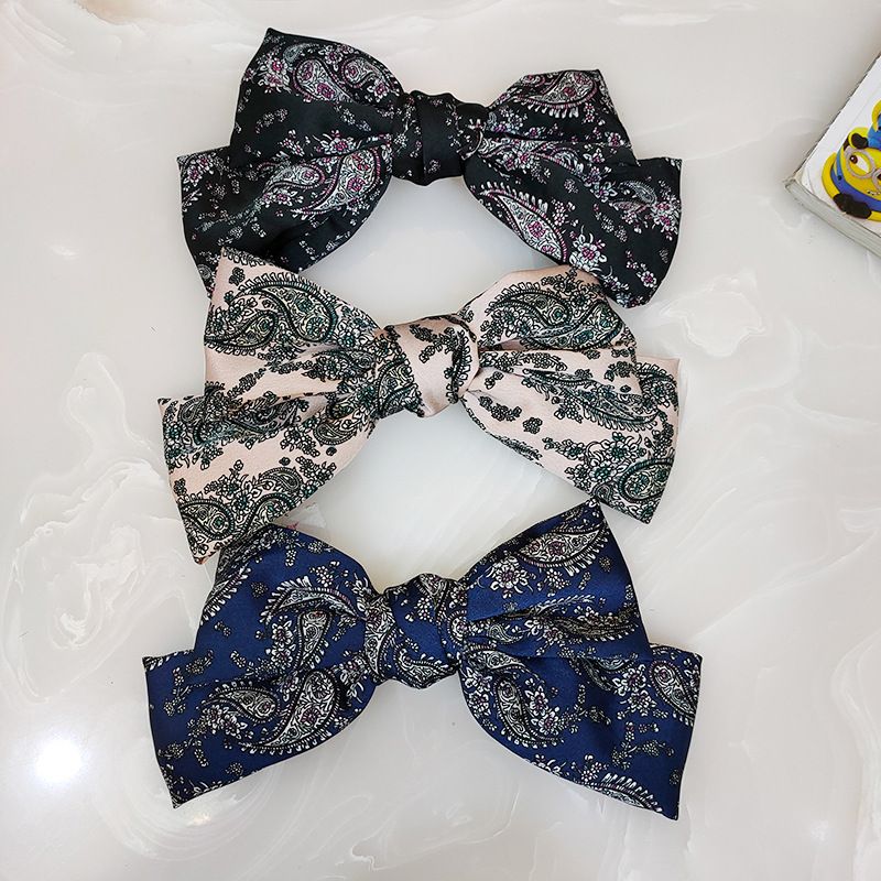 New Printing Big Bow Hairpin Creative Hairpin All-match Fashion Top Clip Wholesale Nihaojewelry