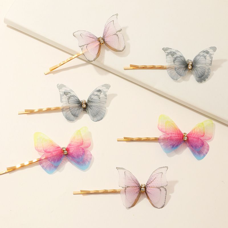 Fashion Butterfly Hairpin Side Clip Sweet Girl Hairpin Headdress Wholesale Nihaojewelry