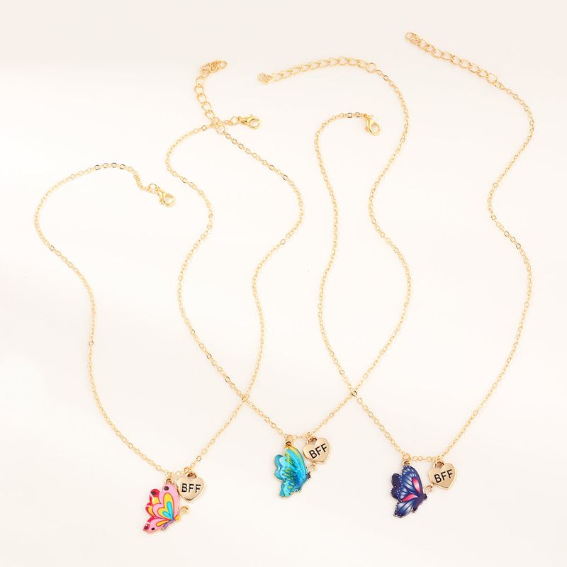 Colorful Butterfly Set Hot New Dripping Necklace  Wholesale