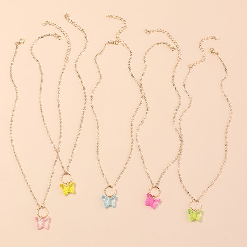 Butterfly Simple Rice Bead Ring Necklace Fashion Decoration Clavicle Chain Wholesale Nihaojewelry