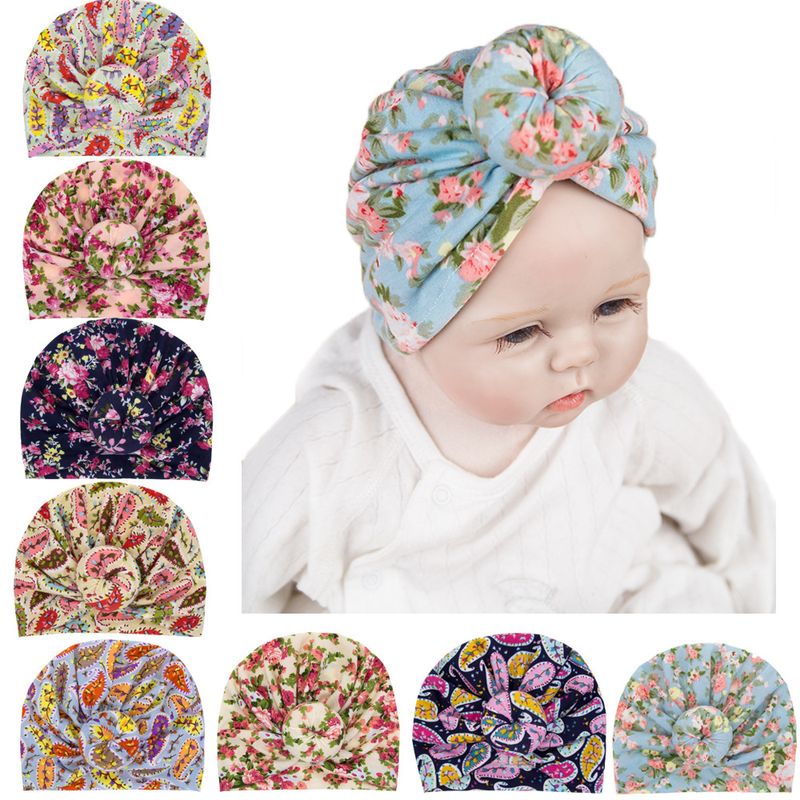 Chapeaux Pour Enfants Chapeaux Floraux Casquettes De Bouton De Boule De Bébé En Gros Nihaojewelry