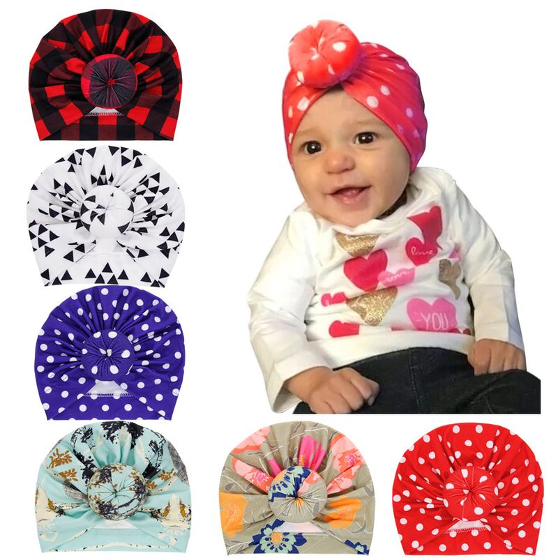 Europäische Und Amerikanische Kinder Kugel Kopf Hut Neugeborene Tupfen Ball Hut Baby Baby Einfache Kapuze Großhandel