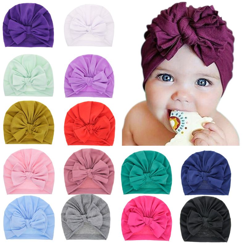 Europäischer Und Amerikanischer Außenhandel Kinder Hüte Großhandel Baby Kapuze Baby Komplexe Mehr Schicht Ige Schleife Reifen Kappe 15 Farben