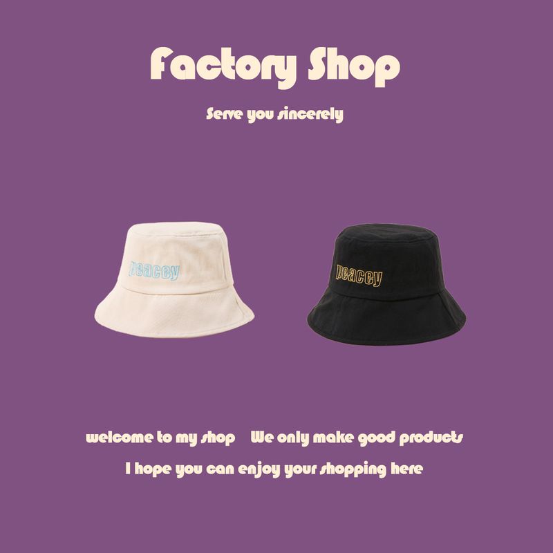 Letter Simple Fashion  New Summer Fisherman Hat