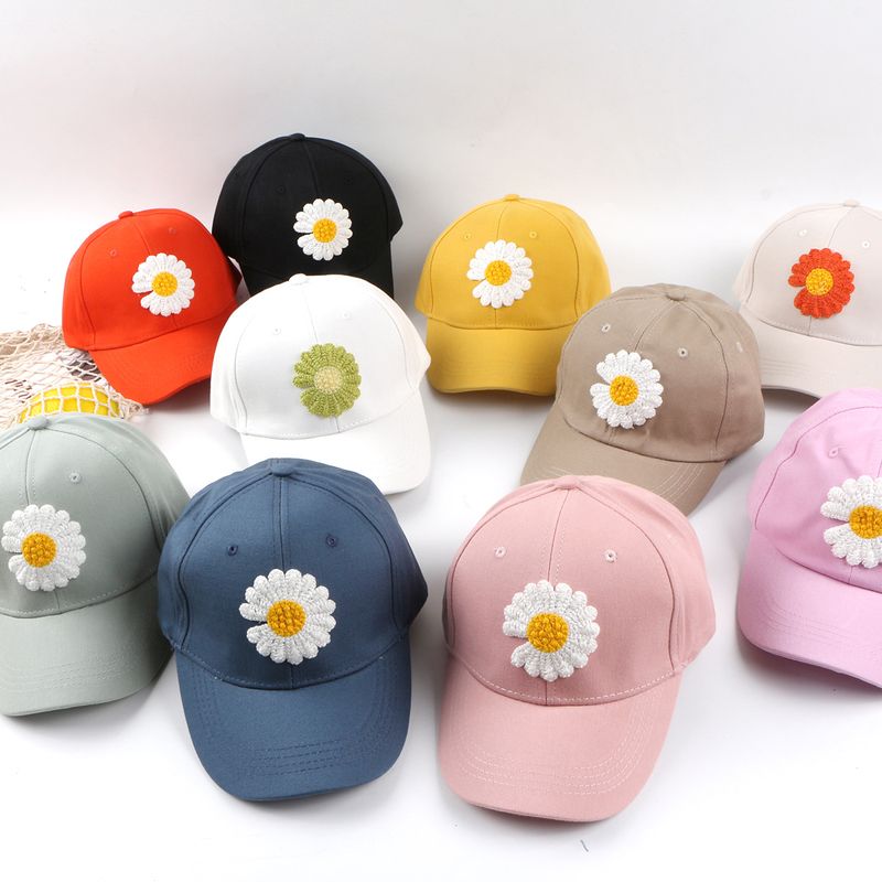 Casquette De Baseball Pour Enfants Daisy Sun Flower Casquette De Couleur Unie Hip-hop Coréen En Gros Nihaojewelry