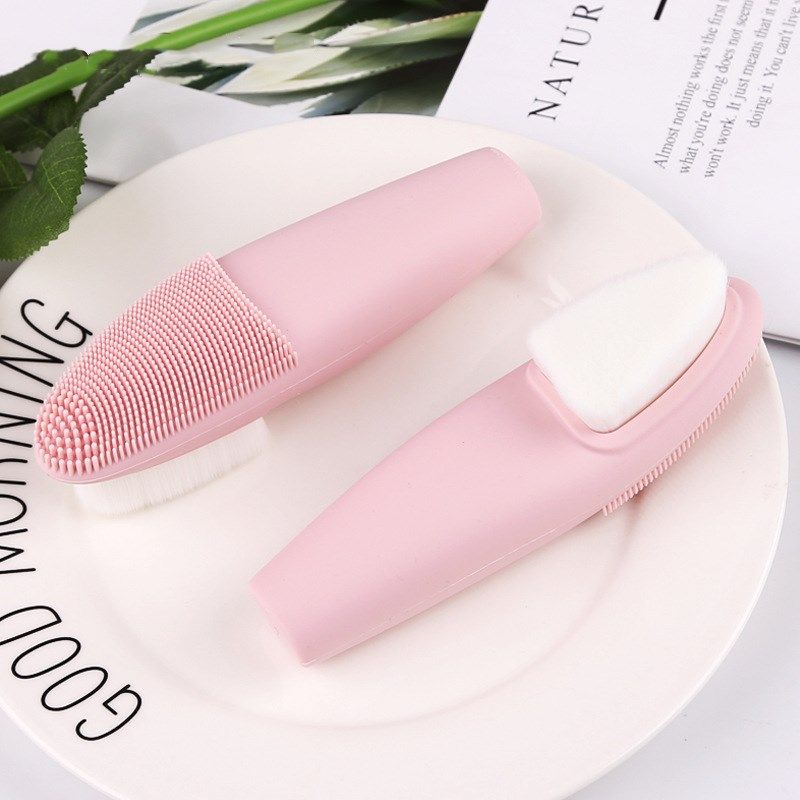 Double-sided Soft Haired Silicone Face Wash Artifact Deep Cleansing Facial Brush