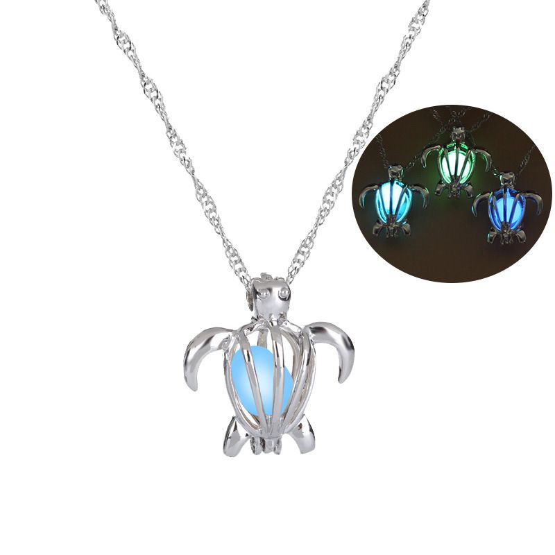 Heiß Verkaufte Leuchtende Perlen Halskette Mode Schildkröte Diy Leuchtende Perlen Anhänger Halloween Schmuck