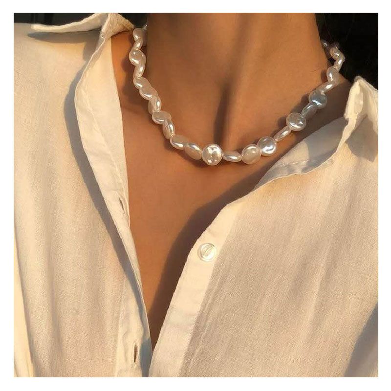 Collar De Cadena De Clavícula De Moda De Mujer De Perlas En Forma Coreana Al Por Mayor