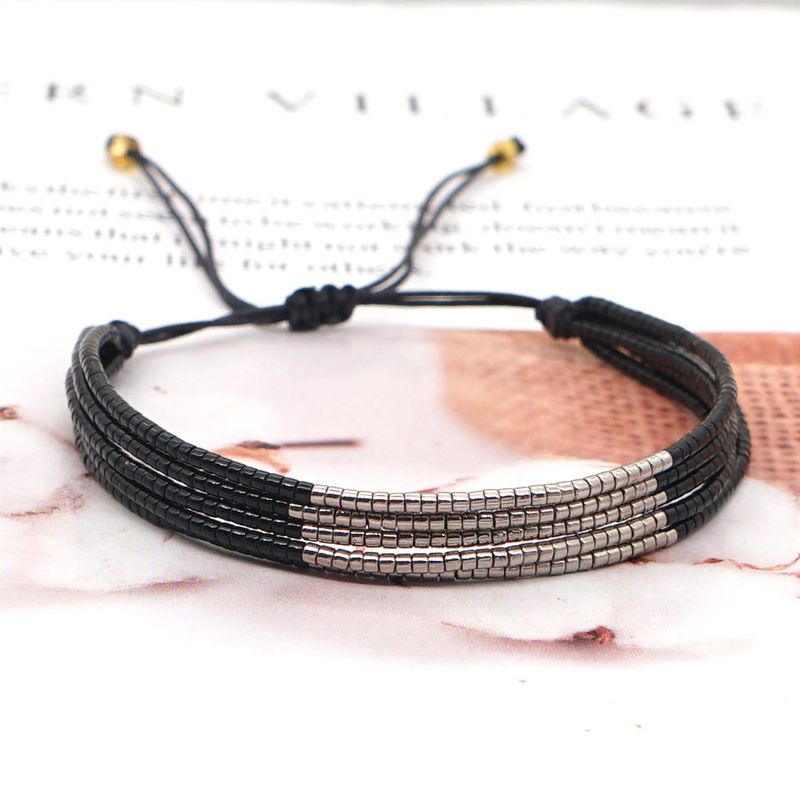 Hot-saling Fashion Hand-woven Multi-layer Imported Miyuki Rice Bead Bracelet For Women