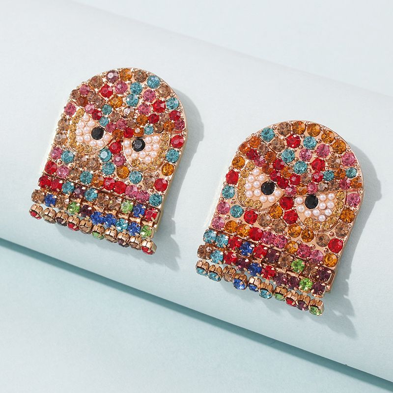 Creative New Angry Birds Fashion Stud Earrings Diamond Pearl Earrings