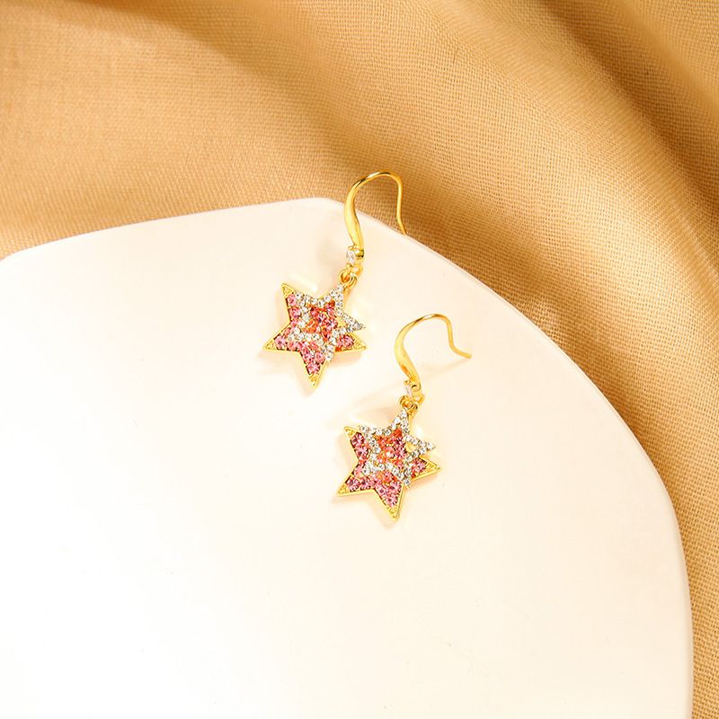 Five-pointed Star Geometric  Fashion Earrings Wholesale