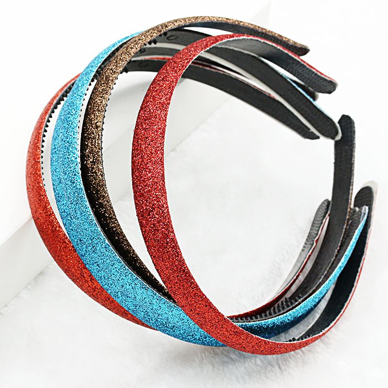 Korean Fashion Hot Sale Shiny Frosted Gold Powder Candy Color Hair Accessories Headband