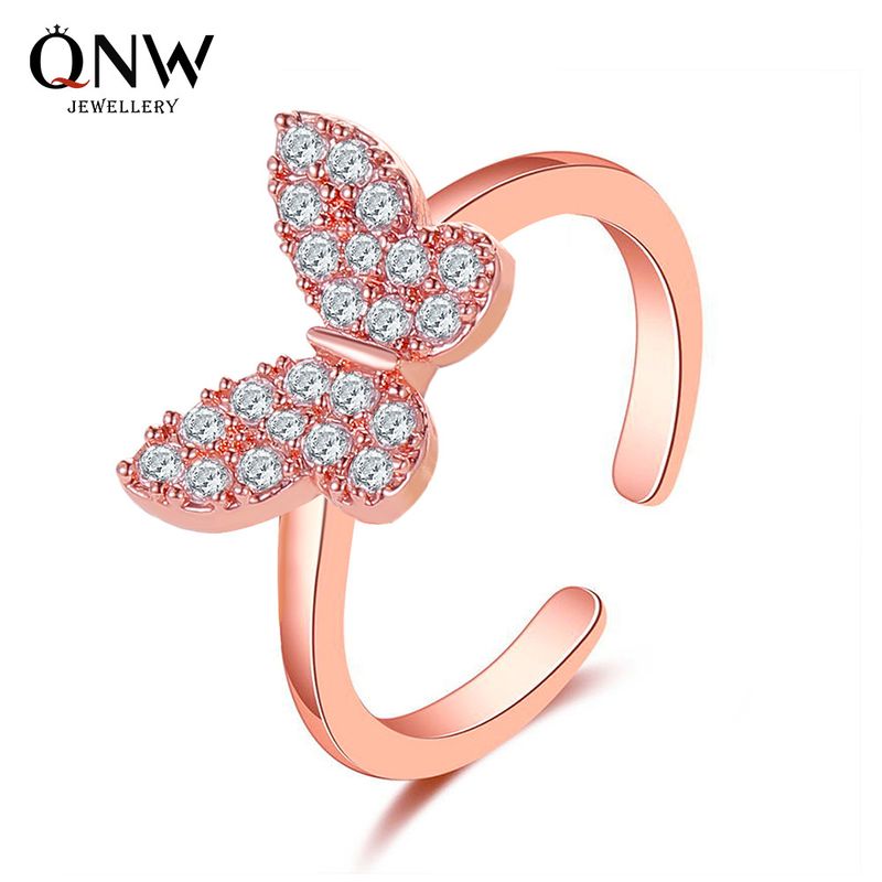 جديد خاتم الفراشة الأزياء الناس بسيط افتتاح قابل للتعديل خاتم بالجملة Nihaojewelry