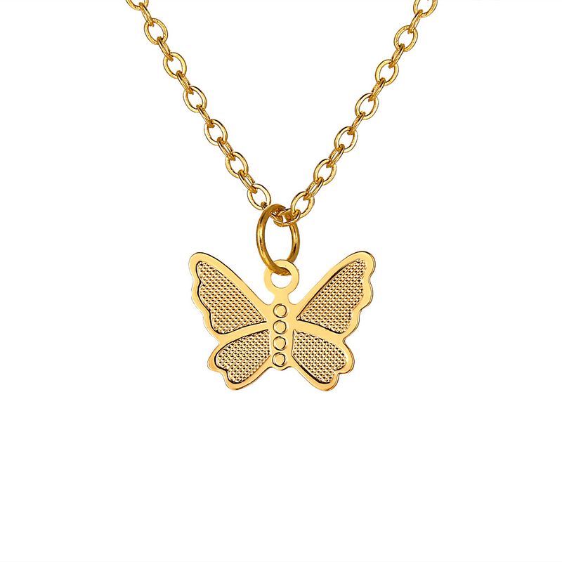 Hot-selling Butterfly Pendant  Creative Simple Alloy Metal Necklace
