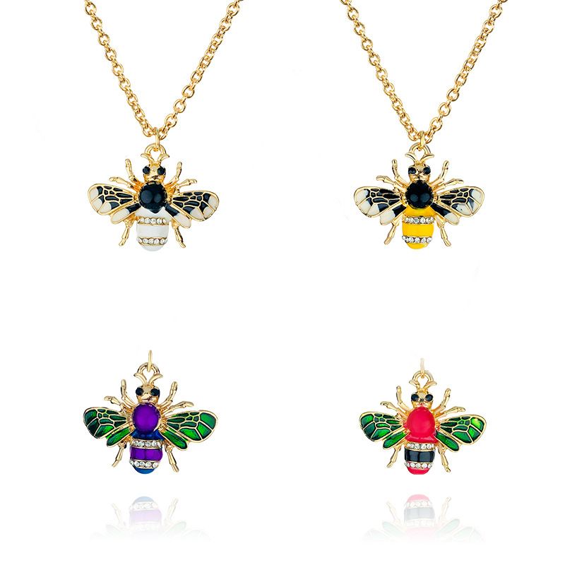 New Simple Insect Pendant Diamond Alloy Bee Necklace Fashion Wild Clavicle Chain Ornaments