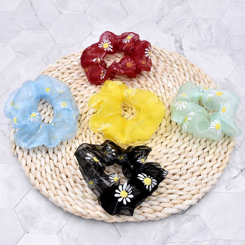 New Spring And Summer Small Daisy Hair Ring Rubber Band Wholesale
