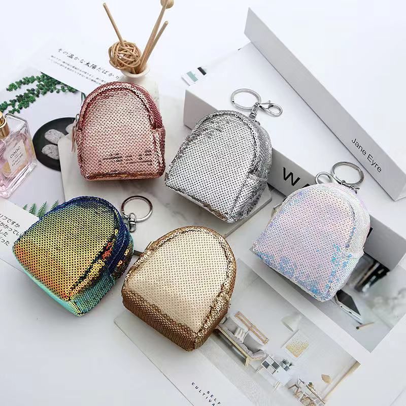 Korea Hot Style Ladies Sequin Coin Purse Lipstick Storage Bag Wallet Wholesale