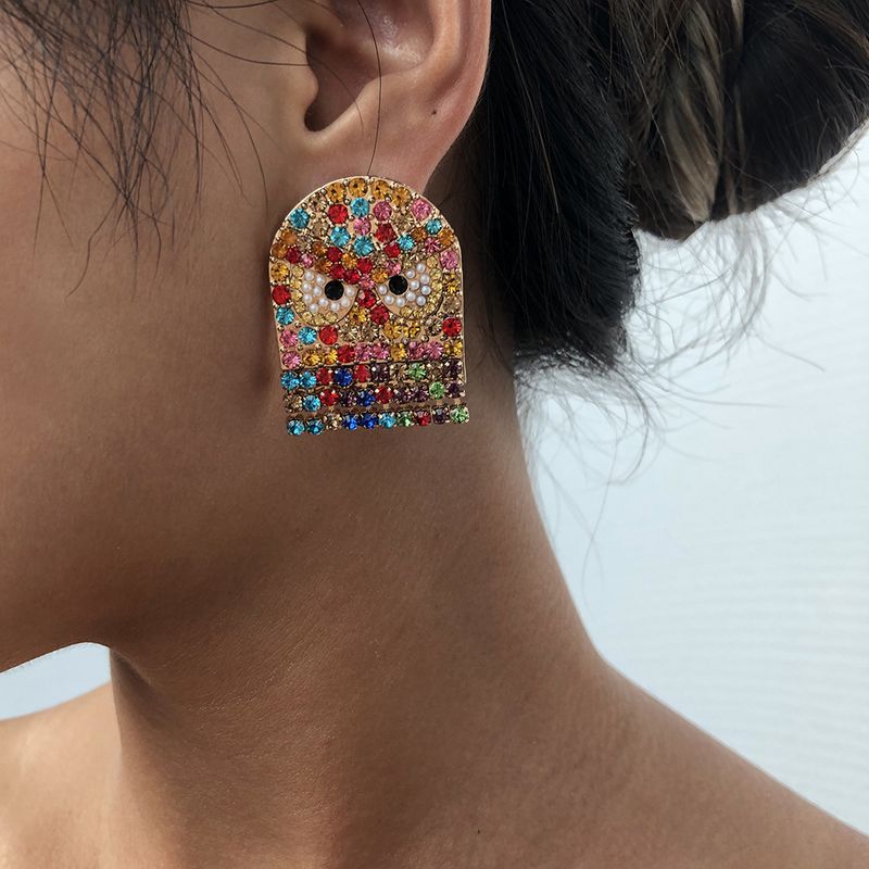 Mode Übertrieben Diamant Lustig Heiß Verkauft Interessante Legierung Ohrringe Für Frauen