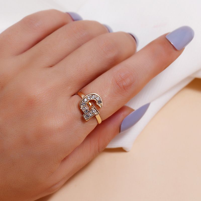 Korean Design Ring Fashion Trend Creative Compact G Letter Ring Wholesale